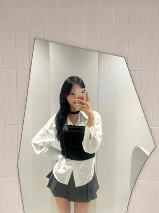 Comfort Pleated Mini Skirt