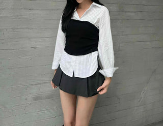 Comfort Pleated Mini Skirt