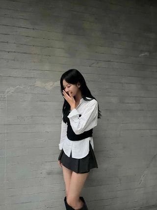 Comfort Pleated Mini Skirt