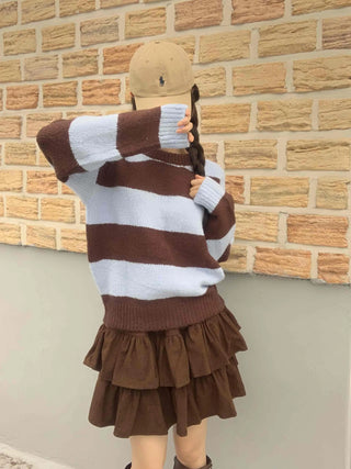 Simple Wool/Wool Striped Knit