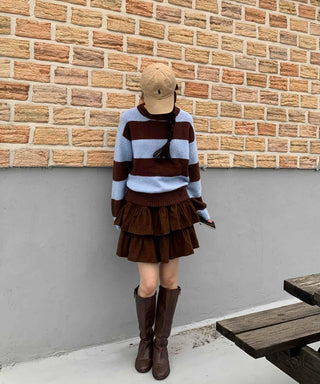 Simple Wool/Wool Striped Knit