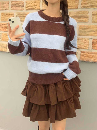 Simple Wool/Wool Striped Knit