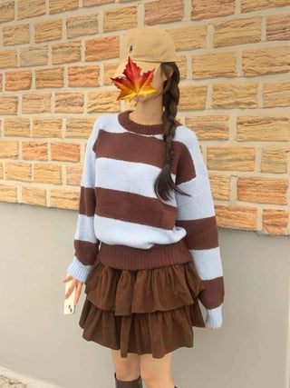 Simple Wool/Wool Striped Knit