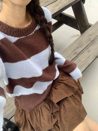 Simple Wool/Wool Striped Knit