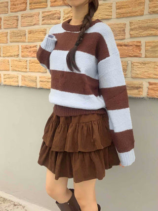 Simple Wool/Wool Striped Knit