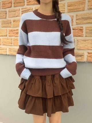 Simple Wool/Wool Striped Knit