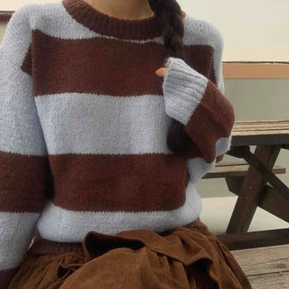 Simple Wool/Wool Striped Knit