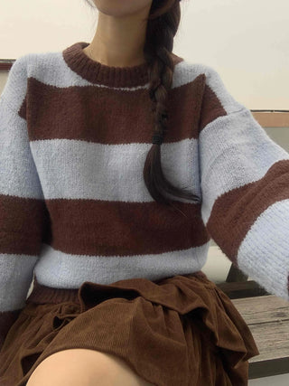 Simple Wool/Wool Striped Knit