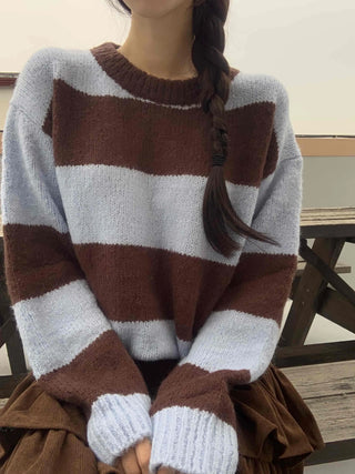 Simple Wool/Wool Striped Knit