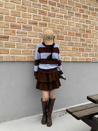 Simple Wool/Wool Striped Knit