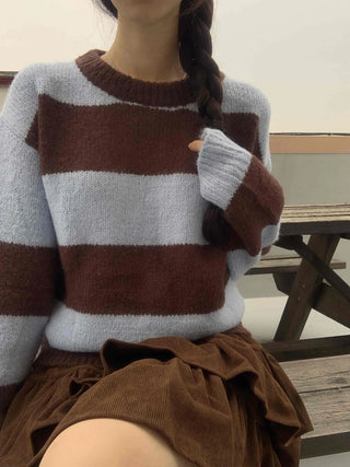 Simple Wool/Wool Striped Knit