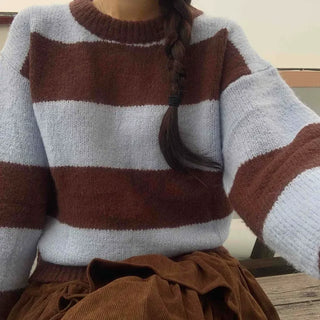 Simple Wool/Wool Striped Knit
