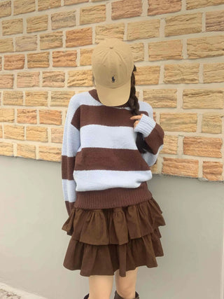 Simple Wool/Wool Striped Knit