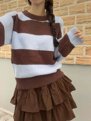 Simple Wool/Wool Striped Knit