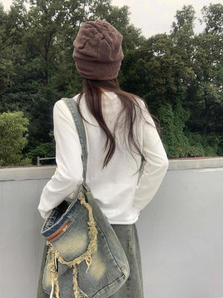 Vintage Autumn Three Heart Long Sleeve T-shirt