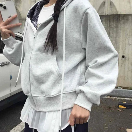 Pure Check Basic Autumn Zip-up