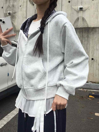 Pure Check Basic Autumn Zip-up