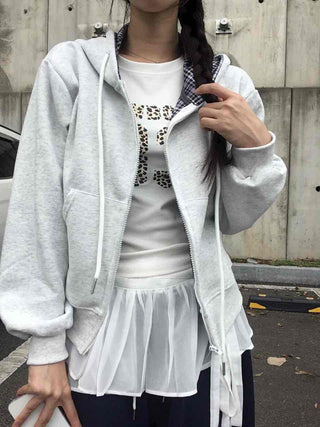 Pure Check Basic Autumn Zip-up