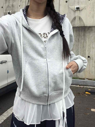 Pure Check Basic Autumn Zip-up