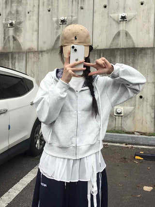Pure Check Basic Autumn Zip-up