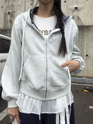 Pure Check Basic Autumn Zip-up