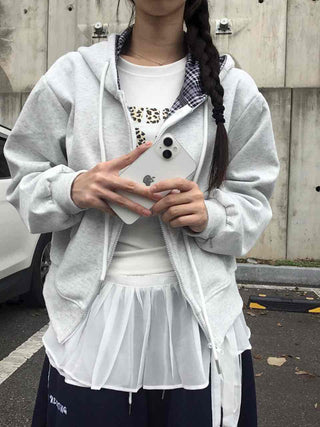 Pure Check Basic Autumn Zip-up