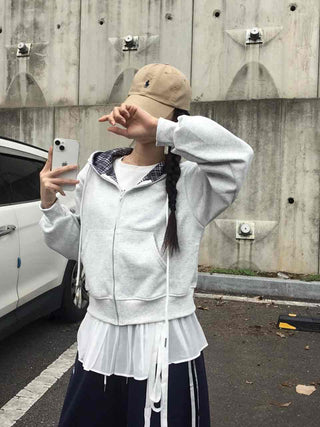 Pure Check Basic Autumn Zip-up