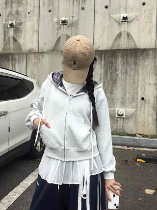 Pure Check Basic Autumn Zip-up