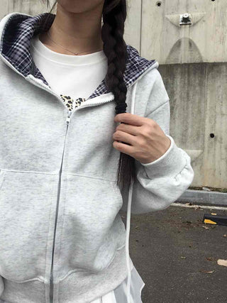 Pure Check Basic Autumn Zip-up