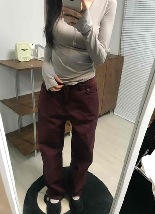 Lovely Cotton Tencel Long Sleeve T-shirt