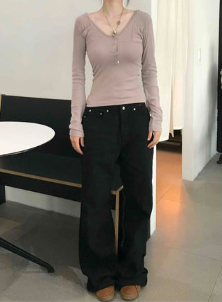 Basic Cotton Plain Long Pants