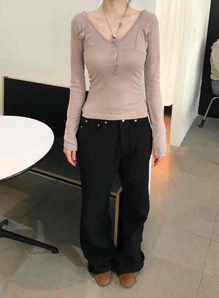 Basic Cotton Plain Long Pants