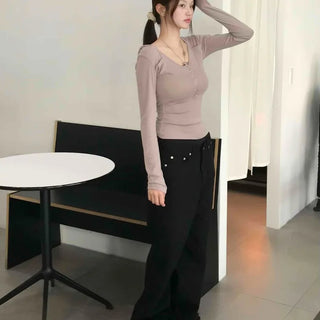 Basic Cotton Plain Long Pants