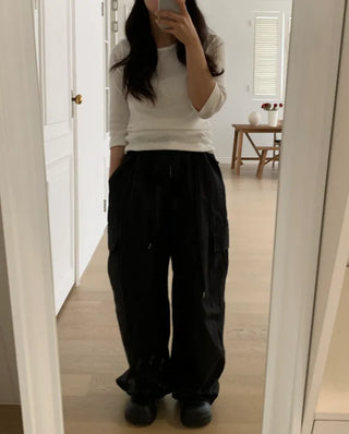 Daro String Cargo Balloon Pants