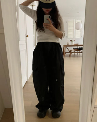 Daro String Cargo Balloon Pants