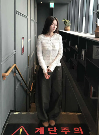 Daily Plain Wide Long Pants