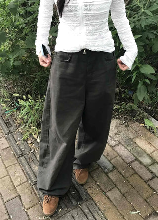 Daily Plain Wide Long Pants