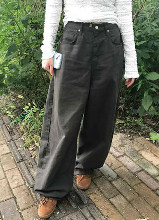 Daily Plain Wide Long Pants