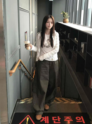 Daily Plain Wide Long Pants
