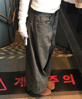 Daily Plain Wide Long Pants