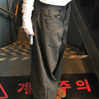 Daily Plain Wide Long Pants