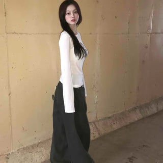 Daily Plain Wide Long Pants
