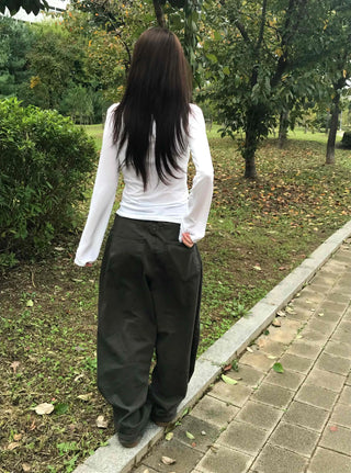 Daily Plain Wide Long Pants