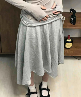 Basic Midi Cotton Plain Midi Skirt