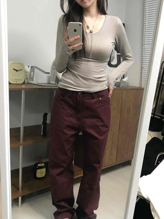 Hip Cotton Wide Long Pants