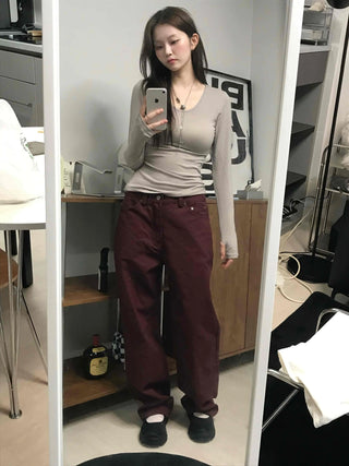 Hip Cotton Wide Long Pants