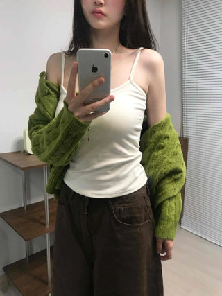 Street Style Plain Cotton Sleeveless with Built-in Cap