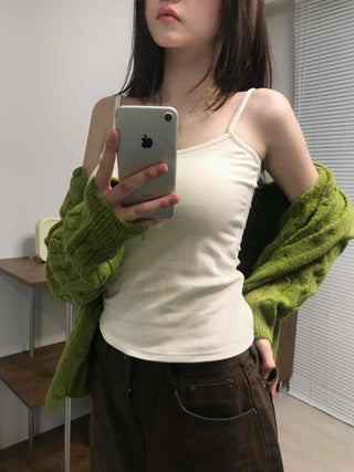 Street Style Plain Cotton Sleeveless with Built-in Cap