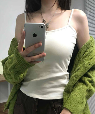 Street Style Plain Cotton Sleeveless with Built-in Cap