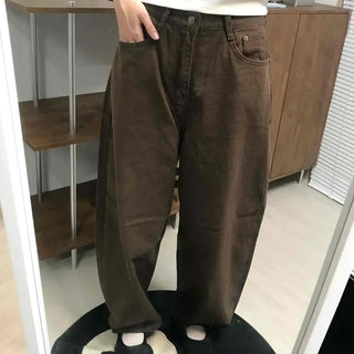 Simple Pocket Cotton Plain Long Pants